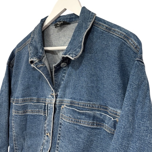 Stitch Star Blue Denim Jean Cropped Jacket Womens Size XL NWT - Picture 3 of 14